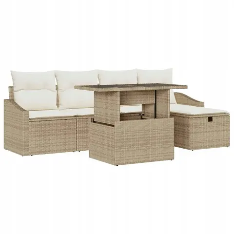 vidaXL Ensemble de canapé de jardin 6 pc polyrotin – 400314 – image 1