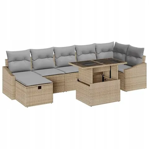 vidaXL Ensemble de canapé de jardin 8 pc polyrotin – 400505 – image 1
