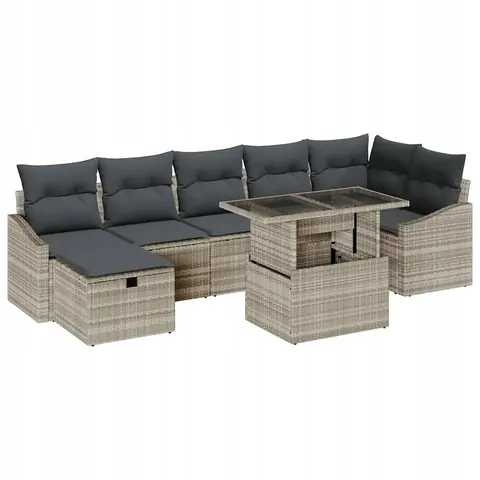 vidaXL Ensemble de canapé de jardin 8 pc polyrotin – 400529 – image 1