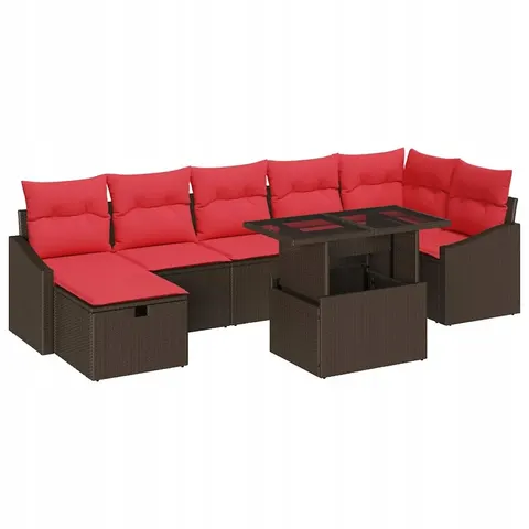vidaXL Ensemble de canapé de jardin 8 pc polyrotin – 400543 – image 1