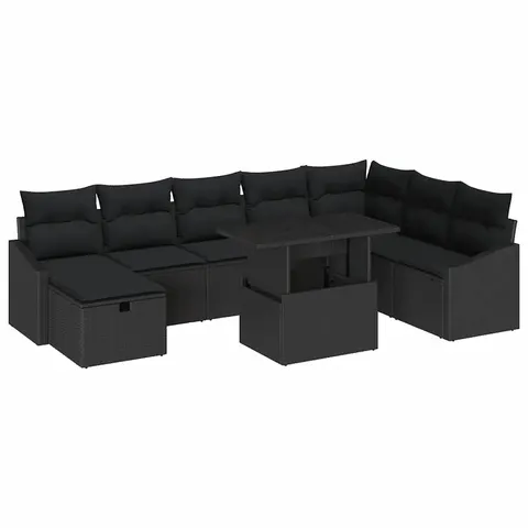 vidaXL Ensemble de canapé de jardin 9 pc polyrotin – 400635 – image 1