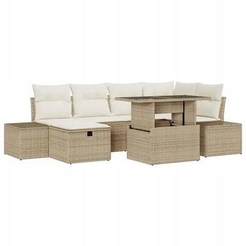 vidaXL Ensemble de canapé de jardin 7 pc polyrotin – 400819 – image 1