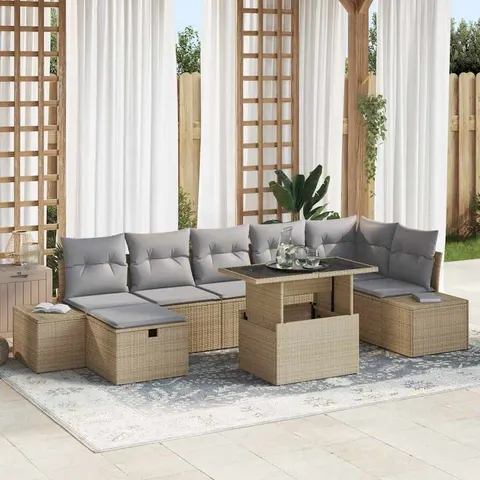 vidaXL Ensemble de canapé de jardin 8 pc polyrotin – 400901 – image 1
