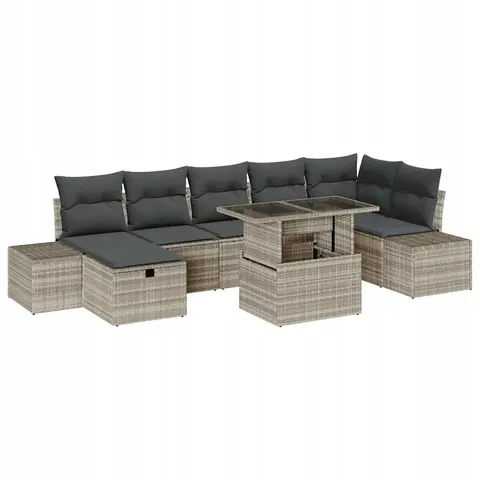 vidaXL Ensemble de canapé de jardin 8 pc polyrotin – 400925 – image 1