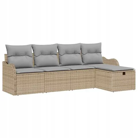 vidaXL Ensemble de canapé de jardin 5 pc Poly rotin – 404107 – image 1