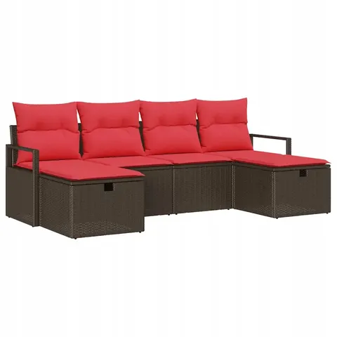 vidaXL Ensemble de Canapés 5 pc polyrotin – 406743 – image 1