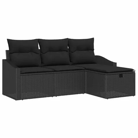 vidaXL Ensemble de Canapés 4 pc polyrotin – 407030 – image 1