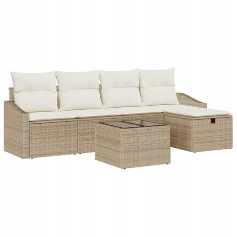 vidaXL Ensemble de Canapés 5 pc polyrotin – 407214 – image 1