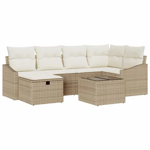 vidaXL Ensemble de Canapés 6 pc polyrotin – 407412 – image 1