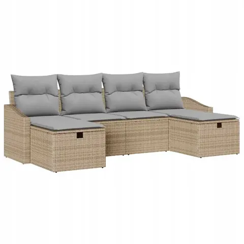 Ensemble de Canapés 6 pc polyrotin vidaXL – 407702 – image 1