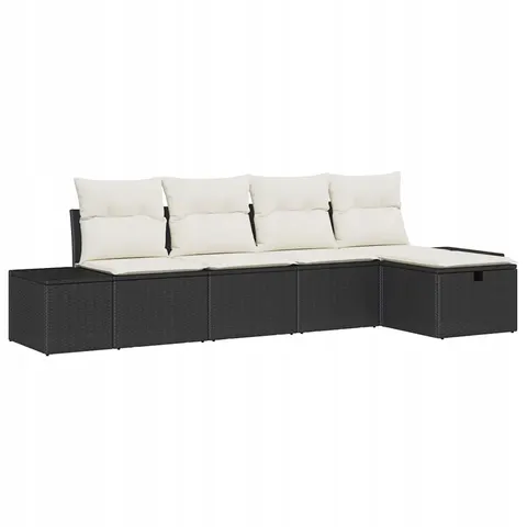 vidaXL Ensemble de Canapés 5 pc polyrotin – 408075 – image 1