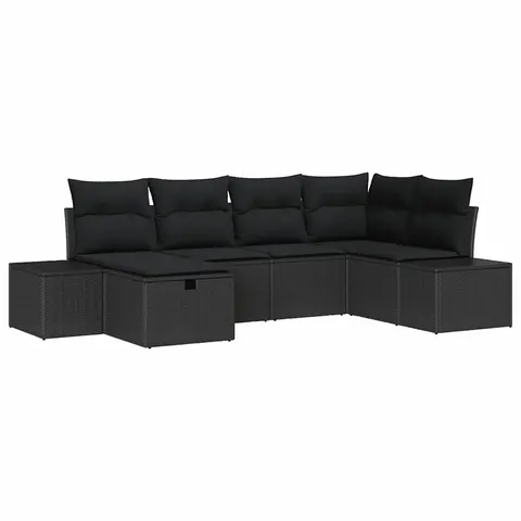 vidaXL Ensemble de Canapés 6 pc polyrotin – 408334 – image 1