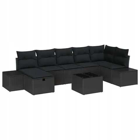 vidaXL Ensemble de Canapés 8 pc polyrotin – 408631 – image 1