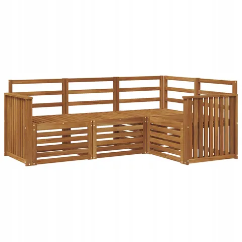 vidaXL Ensemble de canapés d'extérieur 4 pc 4 place Naturel – 527882 – image 1