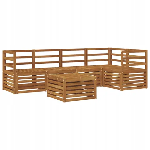 vidaXL Ensemble de canapés d'extérieur 6 pc 5 place Naturel – 528933 – image 1