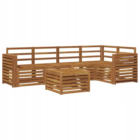 vidaXL Ensemble de canapés d'extérieur 6 pc 5 place Naturel – 529183 – image 1
