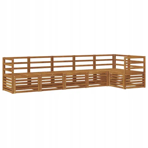 vidaXL Ensemble de canapés d'extérieur 6 pc 6 place Naturel – 529336 – image 1