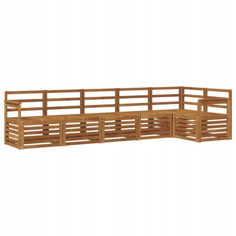vidaXL Ensemble de canapés d'extérieur 6 pc 6 place Naturel – 529381 – image 1