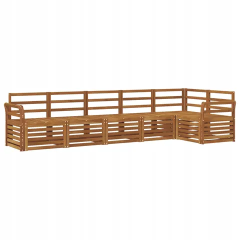 vidaXL Ensemble de canapés d'extérieur 6 pc 6 place Naturel – 529534 – image 1
