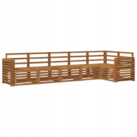 vidaXL Ensemble de canapés d'extérieur 6 pc 6 place Naturel – 529589 – image 1