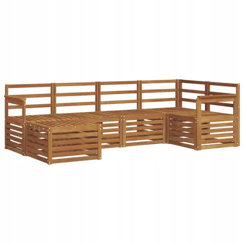 vidaXL Ensemble de canapés d'extérieur 6 pc 5 place Naturel – 531384 – image 1