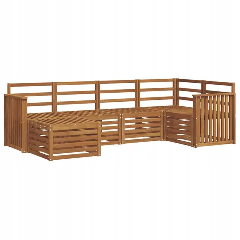 vidaXL Ensemble de canapés d'extérieur 6 pc 5 place Naturel – 531483 – image 1