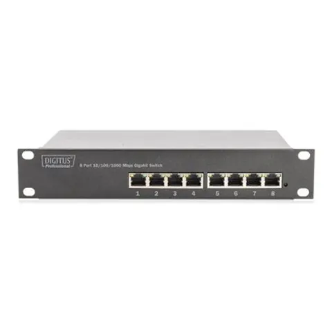 Digitus 10" Gigabit Ethernet Switch. 8-Port. Unmanaged – image 1