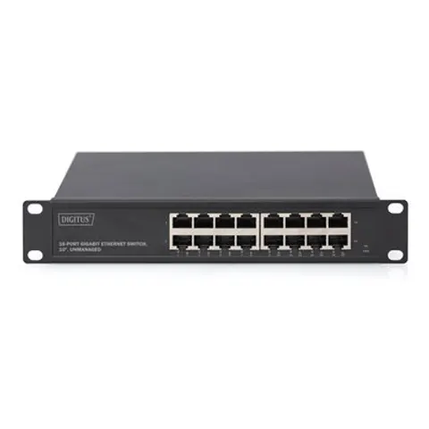 Digitus 10" Gigabit Ethernet Switch. 16-Port. Unmanaged – image 1