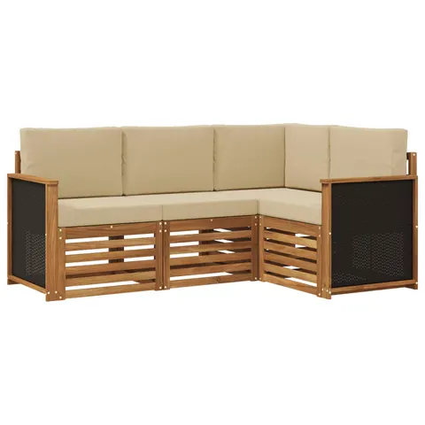 vidaXL Ensemble de canapés d'extérieur 4 pc Polyester – 690234 – image 1