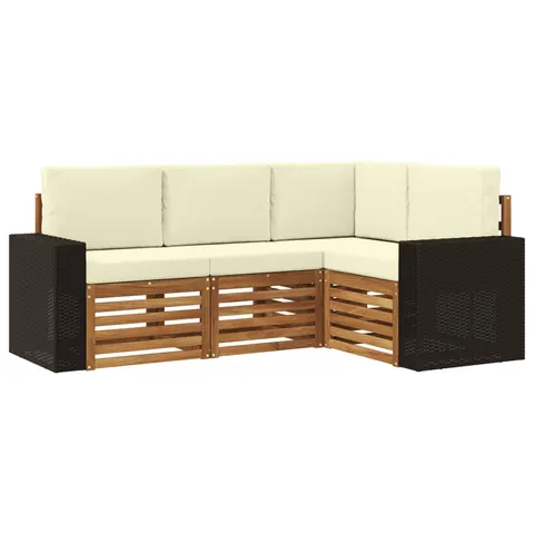 vidaXL Ensemble de canapés d'extérieur 4 pc Polyester – 690401 – image 1