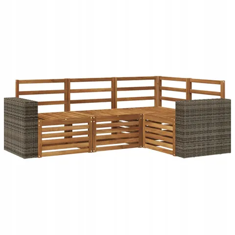 vidaXL Ensemble de canapés d'extérieur 4 pc Polyester – 690449 – image 1
