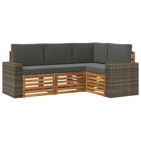 vidaXL Ensemble de canapés d'extérieur 4 pc Polyester – 690470 – image 1