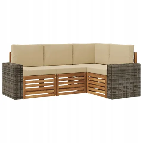 vidaXL Ensemble de canapés d'extérieur 4 pc Polyester – 690487 – image 1