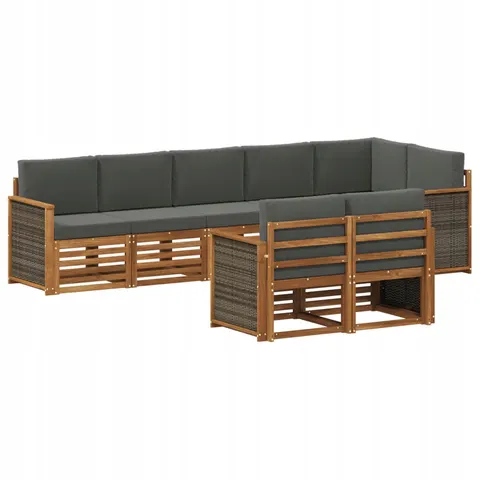 vidaXL Ensemble de canapés d'extérieur 7 pc – 692375 – image 1