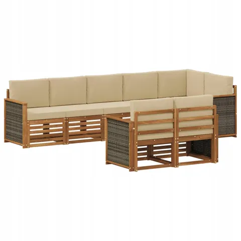 vidaXL Ensemble de canapés d'extérieur 7 pc – 692382 – image 1