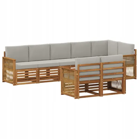 vidaXL Ensemble de canapés d'extérieur 7 pc 8 place – 692467 – image 1