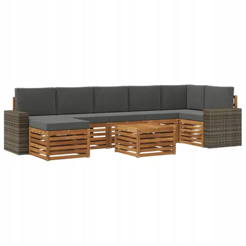 vidaXL Ensemble de canapés d'extérieur 8 pc 8 place – 694072 – image 1