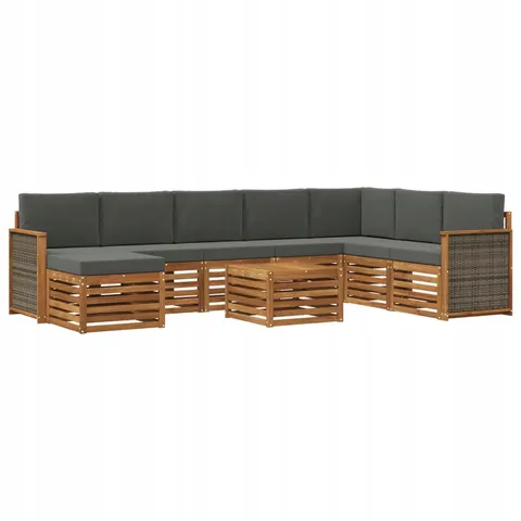 vidaXL Ensemble de canapés d'extérieur 9 pc 8 place – 694775 – image 1