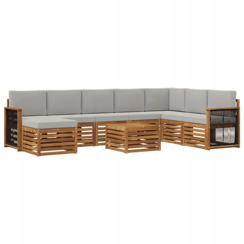 vidaXL Ensemble de canapés d'extérieur 9 pc 8 place – 694812 – image 1