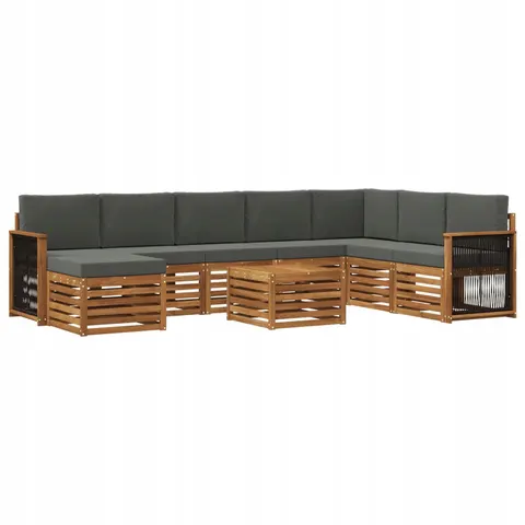 vidaXL Ensemble de canapés d'extérieur 9 pc 8 place – 694829 – image 1