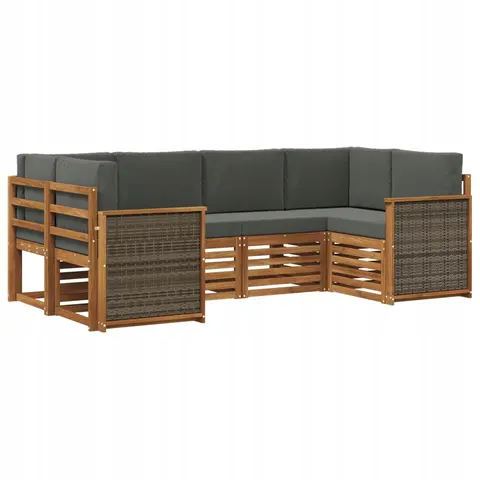 vidaXL Ensemble de canapés d'extérieur 6 pc 6 place – 695079 – image 1