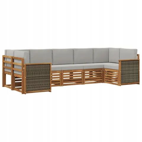 vidaXL Ensemble de canapés d'extérieur 7 pc 7 place – 695369 – image 1