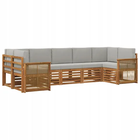 vidaXL Ensemble de canapés d'extérieur 7 pc 7 place – 695468 – image 1