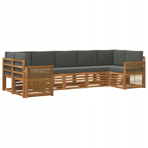 vidaXL Ensemble de canapés d'extérieur 7 pc 7 place – 695475 – image 1