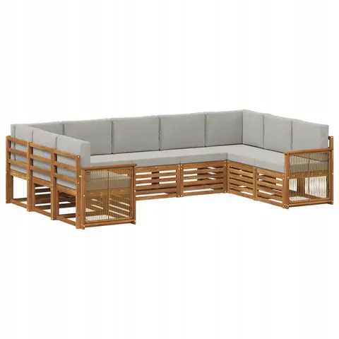 vidaXL Ensemble de canapés d'extérieur 9 pc 9 place – 695765 – image 1
