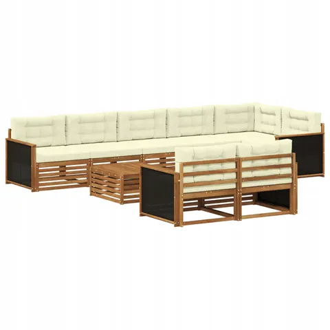 vidaXL Ensemble de canapés d'extérieur 9 pc – 709103 – image 1