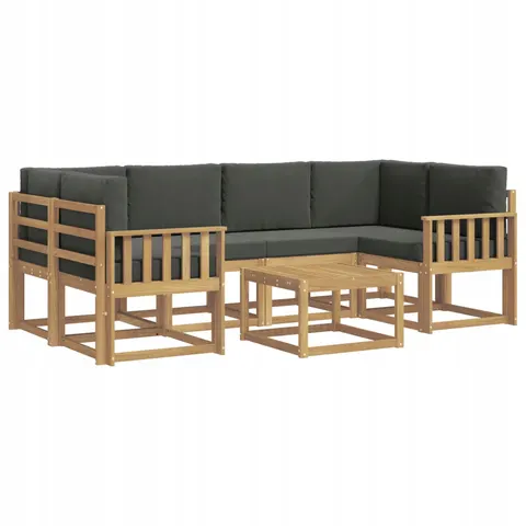 vidaXL Ensemble de canapés d'extérieur 7 pc 6 place – 778192 – image 1