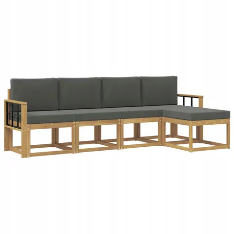 vidaXL Ensemble de canapés d'extérieur 5 pc 5 place – 780096 – image 1