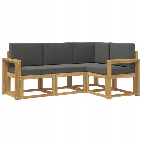 vidaXL Ensemble de canapés d'extérieur 4 pc 4 place – 780744 – image 1