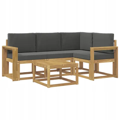 vidaXL Ensemble de canapés d'extérieur 5 pc 4 place – 781093 – image 1